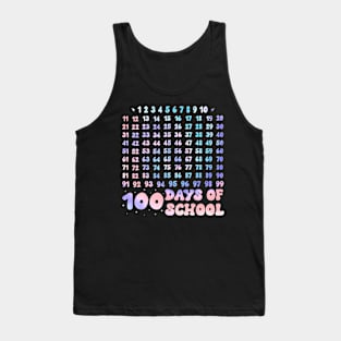 100Th Day Of School Teacher Kids 100 Days Math Numbers Tank Top